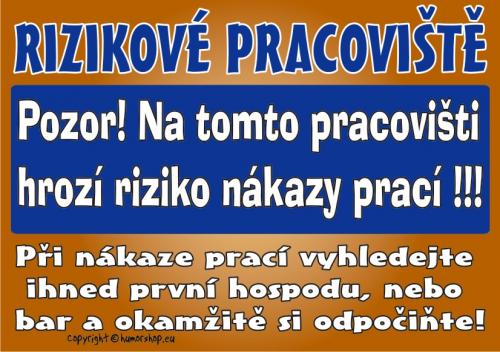 Certifikát Rizikové pracoviště