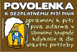 Povolenka k bezplatnému pití piva