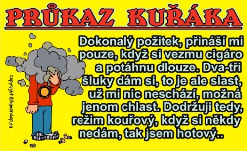 Průkaz Průkaz kuřáka