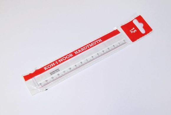 pravítko 15cm transparentní