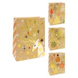 Dárková taška vánoční 9092 velikost S 18 x 8 x 23 cm (mix 4 vzorů)