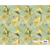 Dárkový balicí papír FLORENTIA 70x100 cm - žluté květy s ovocem