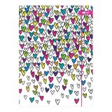 Deska s gumičkou Happy Color 24 x 31 cm (A4) karton - My Love bílá