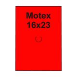 Etikety cen. MOTEX 16x23 hranaté, 870 etiket/kotouček, červené
