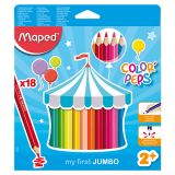 Farebné ceruzky trojbok MAPED JUMBO Color Peps18ks