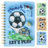 Mřížkový blok A5 /80 listů, 3D obal Fotbal (mix vzorů)