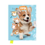 Památník JUNIOR 14x18 cm, 80 list. čistý se zámkem - Corgi