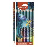Trojhranné farebné ceruzky MAPED Dragon, sada 12 ks