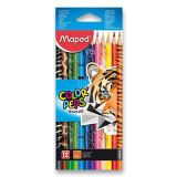 Pastelky trojhranné MAPED COLORPEPS ANIMAL sada 12 ks