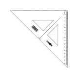 Pravítko trojúhelník s ryskou JUNIOR16 cm
