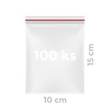 Sáčky rychlouzavírací 10 x 15 cm (100 ks v bal.)
