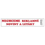 Samolepiaca etiketa
 Nechceme reklamné noviny a letáky