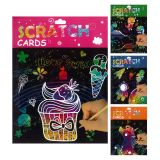 Stírací blok A6, 4 listy (mix 4 vzorů)