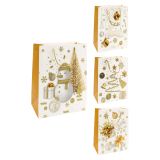 Vánoční dárková taška 2031 velikost XS 14,5 x 6 x 15 cm (mix 4 vzorů)