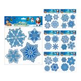 Vánoční fólie na okno 18 x 23 cm - sněhové vločky (mixdesigns)