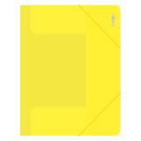 Zakládací mapa s gumičkou PP/A4, průhledná/žlutá