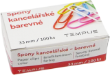 spony kancel.Tempus barevné 33mm 100ks