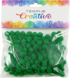 pom poms mini 120ks zelený