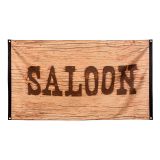 Boland Vlajka s nápisem SALOON westernová