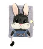 Památník plyšový A5 se zámkem - Bunny krémový