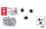 Oči samolepící 8 mm černé