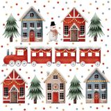 Ubrousky DAISY L (20ks) Christmas Houses and Train
