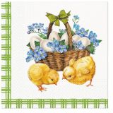 Ubrousky PAW Dekor L (20ks) Chicks with basket