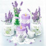 Ubrousky MAKI L (20ks) Lace Flower Pots with Lavender