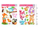 Samolepící dekorace 10174 lesní zvířátka 33 x 29 cm
