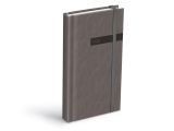 diář 2026 D802 PU s gumkou gray 90x170mm 7781500