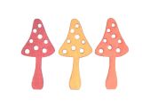 dekorace houby 12ks dřevo 4cm 8886408