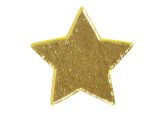 dekorace hvězda 24ks zlatá 2,5cm lepící 8886423