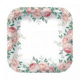 Papírový talíř square - Gorgeous Roses