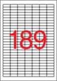 Etiketa, 25,4 x 10 mm, snímatelná, zaoblené rohy, 4725 ks/bal., APLI 10198 ,balení 25 ks