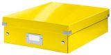 Organizační krabice Click&Store, žlutá, vel. M, PP/ karton, lesklá, LEITZ