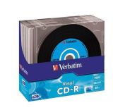 CD-R 700MB, 80min., 52x, Vinyl, DLP Crystal AZO, Verbatim, slim box ,balení 10 ks