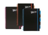 Blok Neon černý notepad, A4, mix barev, linkovaný, 100 listů, spirálová vazba, PUKKA PAD