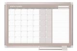 Magnetická plánovací tabule - měsíční, ENG, 90x60 cm, VICTORIA