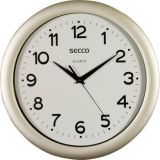 Nástěnné hodiny Sweep Second, rám - imitace dřeva, 28,5 cm, SECCO