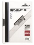 Desky s rychlovazačem DURACLIP® 30, bílá, s klipem, A4, DURABLE