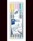 Linery Triplus 334 Pastel, sada 6 barev - pastelové, 0,3mm, STAEDTLER