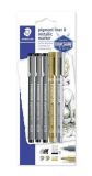 Liner a metalický popisovač Design Journey Pigment Liner, 5 ks, STAEDTLER