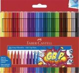Fixy Grip, 20 barev, trojhranné, FABER-CASTELL ,balení 20 ks