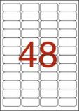 Etiketa, 45,7 x 21,2mm, zaoblené rohy, voděodolná, polyester, 960ks/bal., APLI ,balení 20 ks