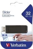 32GB USB Flash 2.0 Slider, VERBATIM, černý