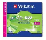 CD-RW 700MB, 8-10x, Verbatim, jewel box