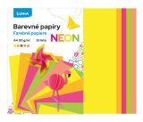 Barevné papíry A4 nelepicí 20 listů / neonový mix