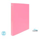 Desky kroužkové A4 LUMA / 4-kroužek / pastelově růžová