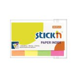 Samolepicí záložky Stick´n by Hopax - 20 x 50 mm / 4 x 50 lístků / neon