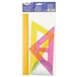 Souprava pravítek NEON - sada 4 ks